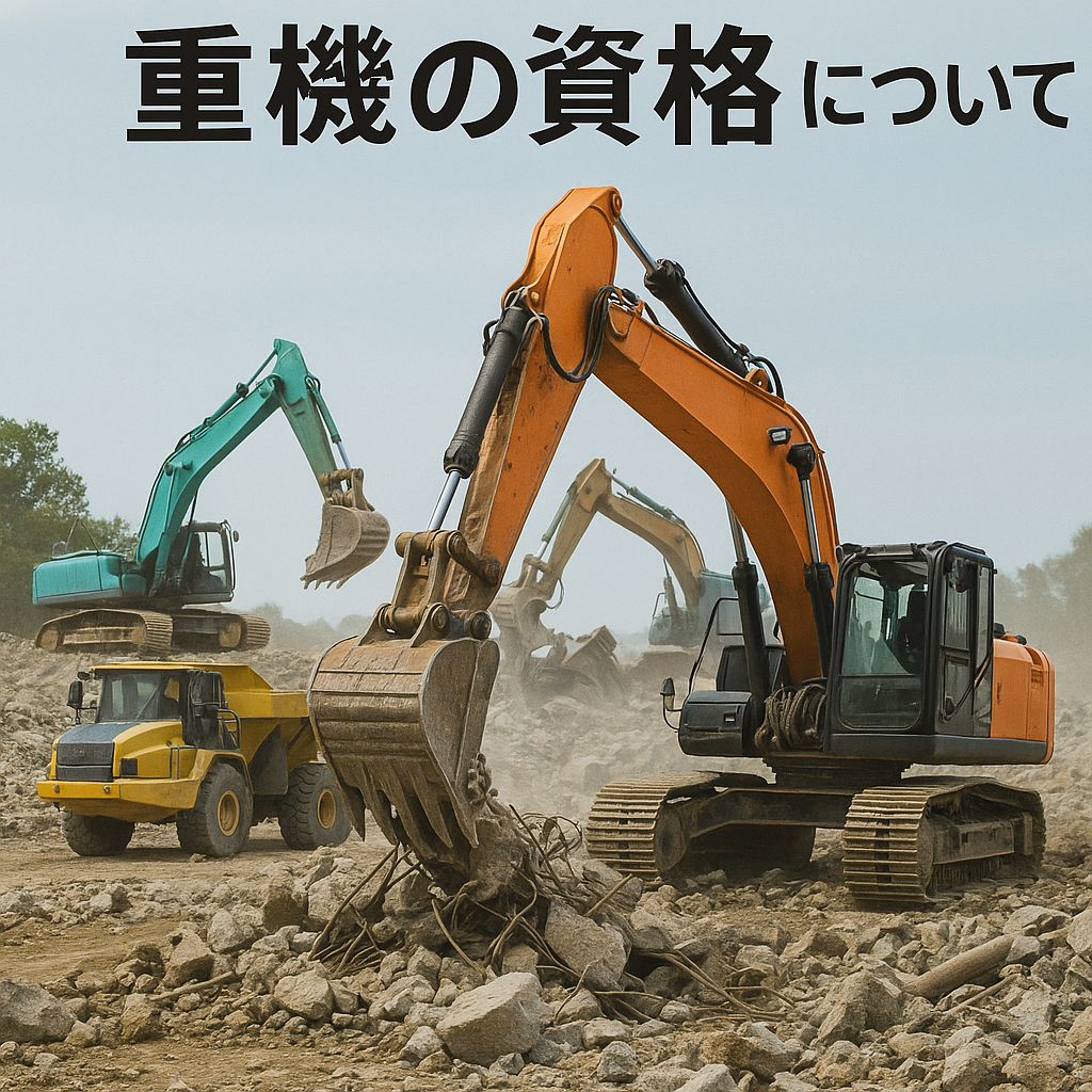 【解体の現場で活躍する「重機の資格」について】